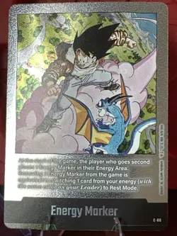Energy Marker E-80 Silver Goku Manga Booster 02 Dragon Ball Card English - Image 1
