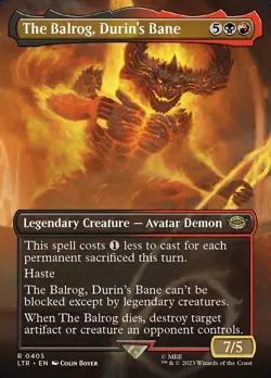 The Balrog, Durin's Bane-The Lord Of The Rings: Tales Of-Borderless-Foil-405-LP - Image 1
