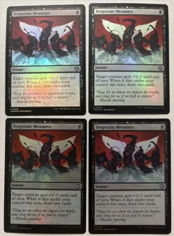 4x Desperate Measures Foil Playset NM - MTG Tarkir: Dragonstorm - Black Instant - Image 1