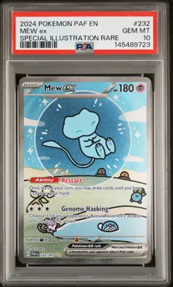 2024 POKEMON PALDEAN FATES SPECIAL ILLUSTRATION RARE #232 BUBBLE MEW EX PSA 10 - Image 1