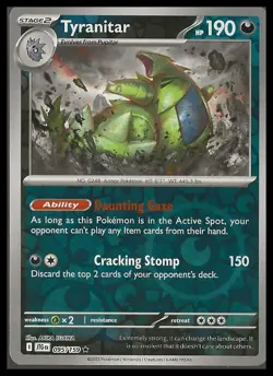 Pokemon TCG Tyranitar Reverse Holo 095/159 SV09: Journey Together Rare,Holo NM/M - Image 1