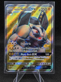 Pokemon TCG Alolan Golem GX 102/111 Crimson Invasion Ultra Rare Sun&Moon - Image 1