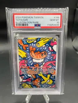 Pokemon TCG Tatsugiri Twilight Masquerade Illustration Rare Card 186/167 PSA 10 - Image 1