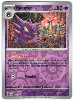 Haunter 093/165 Reverse Holo SV: Scarlet & Violet 151 English Pokemon NM - Image 1