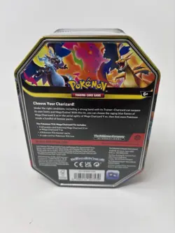 Pokemon Mega Charizard ex Factory Sealed Tin Box - Charizard X - 4 Booster Packs - Image 3