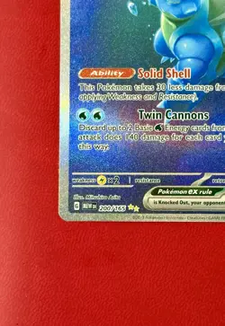 Pokemon Blastoise ex 200/165 Scarlet & Violet 151 Special Illustration Rare Holo - Image 4