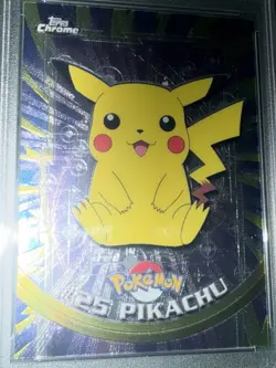 2000 TOPPS CHROME POKEMON T.V. #25 PIKACHU PSA 8 - Image 2