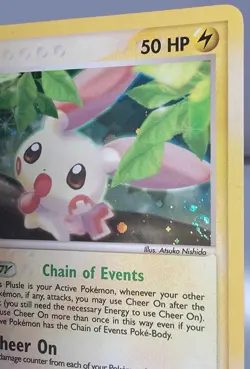 Plusle 8/97 EX Dragon Holo SWIRL Rare Vintage Pokemon TCG 2003 - LP - Image 2