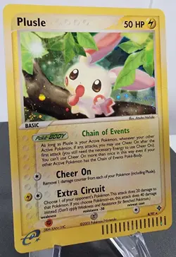 Plusle 8/97 EX Dragon Holo SWIRL Rare Vintage Pokemon TCG 2003 - LP - Image 3