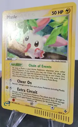 Plusle 8/97 EX Dragon Holo SWIRL Rare Vintage Pokemon TCG 2003 - LP - Image 4