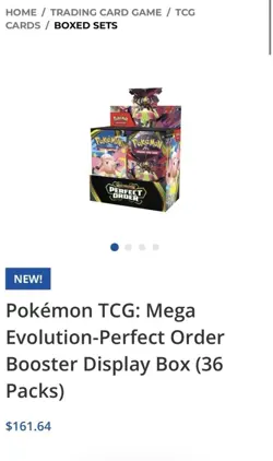 Pokemon TCG: Mega Evolution - Perfect Order Booster Box NEW/SEALED (Pre-Order) - Image 2