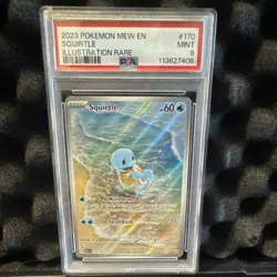 2023 POKEMON SV: SCARLET & VIOLET 151 #170 SQUIRTLE ILLUSTRATION RARE HOLO PSA 9 - Image 1