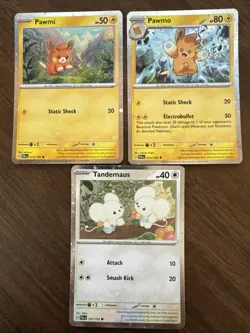 Pokemon Paldea Evolved Pawmo Pawmi Tandemaus Cosmos Holo Promo Set - Image 1