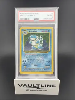 1999 POKEMON BASE SET UNLIMITED #2 BLASTOISE HOLO PSA 6 - Image 1