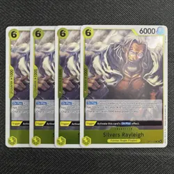4X Silver Rayleigh Playset - OP14-108 Rare NM - The Azure Sea's Seven -One Piece - Image 1