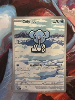 🔥Pokemon TCG Cubchoo Illustration Rare Card 109/086 English Black Bolt NM+🔥 - Image 1