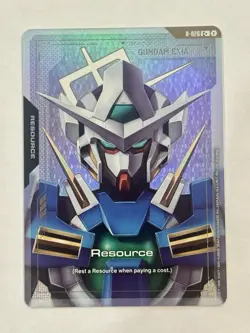 Bandai Gundam Card Game Gundam Exia R-026 Foil Resource Card C+ TCG Holo - Image 1