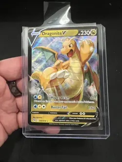 Miscut Pokemon TCG Dragonite v Full Art Holo Ultra Rare Card 049/078 - Image 1