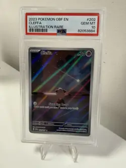 Pokemon TCG Cleffa Holo Illustration Rare Card 202/197 Obsidian Flames PSA 10 - Image 1