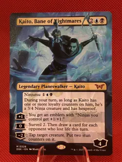 Kaito, Bane of Nightmares (Borderless) 328 MTG NM - dsk - Image 1