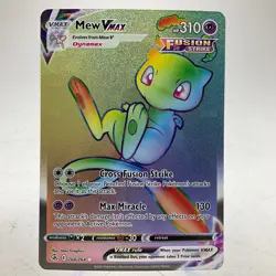 Mew VMAX 268/264 Holo Secret Rare SWSH08 Fusion Strike Pokemon LP #1 - Image 1