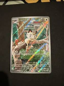 Pokemon TCG Meowth 106/094 Illustration Rare Holo Me02: Phantasmal Flames - Image 1