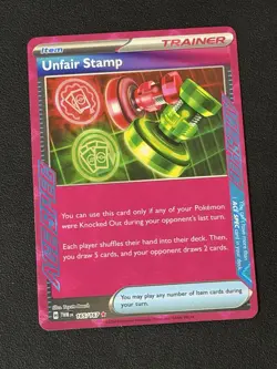 Pokemon TCG Unfair Stamp Scarlet & Violet-Twilight Masquerade 165/167 Holo - Image 1