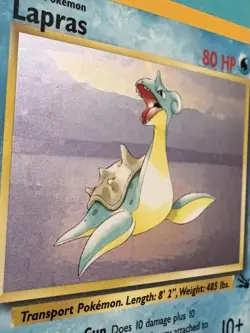 Pokemon TCG Fossil Lapras Holo Rare Card #10/62 Vintage 1999 LP - Image 5