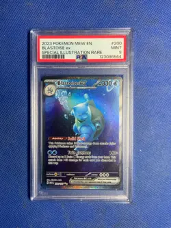 2023 Pokemon Mew EN Special Illustration Rare Blastoise EX PSA 9 200/165 - Image 1