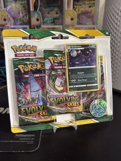 Pokemon TCG Sword & Shield Evolving Skies 3 Pack Blister Sealed (Umbreon Ver.) - Image 1