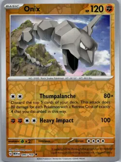Pokemon Onix SV: Scarlet & Violet 151 095/165 Near Mint NM Reverse Holo - Image 1