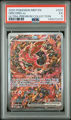 2025 POKEMON MEP ULTRA-PREMIUM PROMO #024 ORICORIO EX PSA 5 🔥POP 17🔥 - Image 1