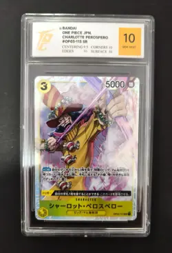 One Piece Card Game Charlotte Perospero OP03-113 SR TCG Graded 10 - Image 1