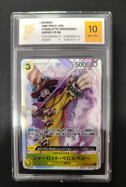 One Piece Card Game Charlotte Perospero OP03-113 SR TCG Graded 10 - Image 3