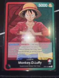 One Piece! Pre Errata Monkey D Luffy OP01-003 - Leader - Romance Dawn Near Mint - Image 2
