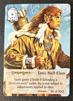 Spellfire CCG Common Hero Card Tanis Half-Elven - Dragonlance 36 of 100 - Image 1