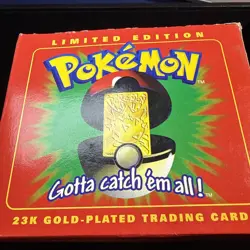 Pokemon Togepi 1999 23K Gold Plated Trading Card Original Packaging Red - Image 4