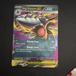 Pokemon Mega Sharpedo EX 061/094 Me02: Phantasmal Flames Full Art Holo Card - Image 1