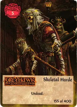 Spellfire Master the Magic Greyhawk Adventures Skeletal Horde 1st Edition Card - Image 1