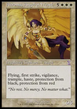 MTG AKROMA, ANGEL OF WRATH ENGLISH EXC - AKROMA, ANGELO DELLA DISTRUZIONE - TSP - Image 1