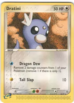 Dratini 26/97 Uncommon Dragon Pokemon LP - Image 1