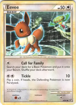 Eevee 48/90 Common HGSS Undaunted Pokemon MP - Image 1