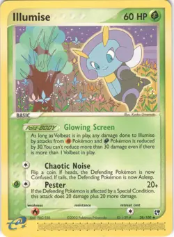 Illumise 38/100 Uncommon Sandstorm Pokemon LP - Image 1