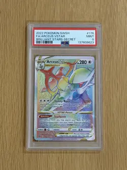 2022 Pokemon Brilliant Stars Arceus VSTAR #176/172 SR (Rainbow) PSA 9 (Mint) - Image 1