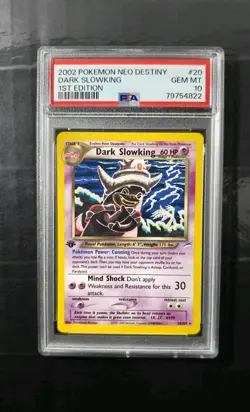 Pokemon Neo Destiny 1st Edition 2002 Dark Slowking 20/105 Rare PSA 10 GEM Mint - Image 1