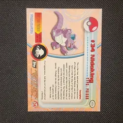 2000 Topps Chrome Pokemon! Nidoking #34 Near Mint! Base Set! Vintage! - Image 3
