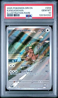 2025 Kangaskhan 204 Pokemon Destined Rivals Illustration Rare PSA 10 - Image 1