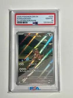 2025 Kangaskhan 204 Pokemon Destined Rivals Illustration Rare PSA 10 - Image 2