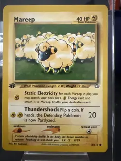 Pokemon TCG Mareep 65/111 Neo Genesis NM/LP - Image 1