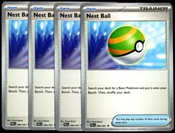 Pokemon TCG 4x Nest Ball 084/091 2024 Paldean Fates Uncommon Playset - NM/LP - Image 1